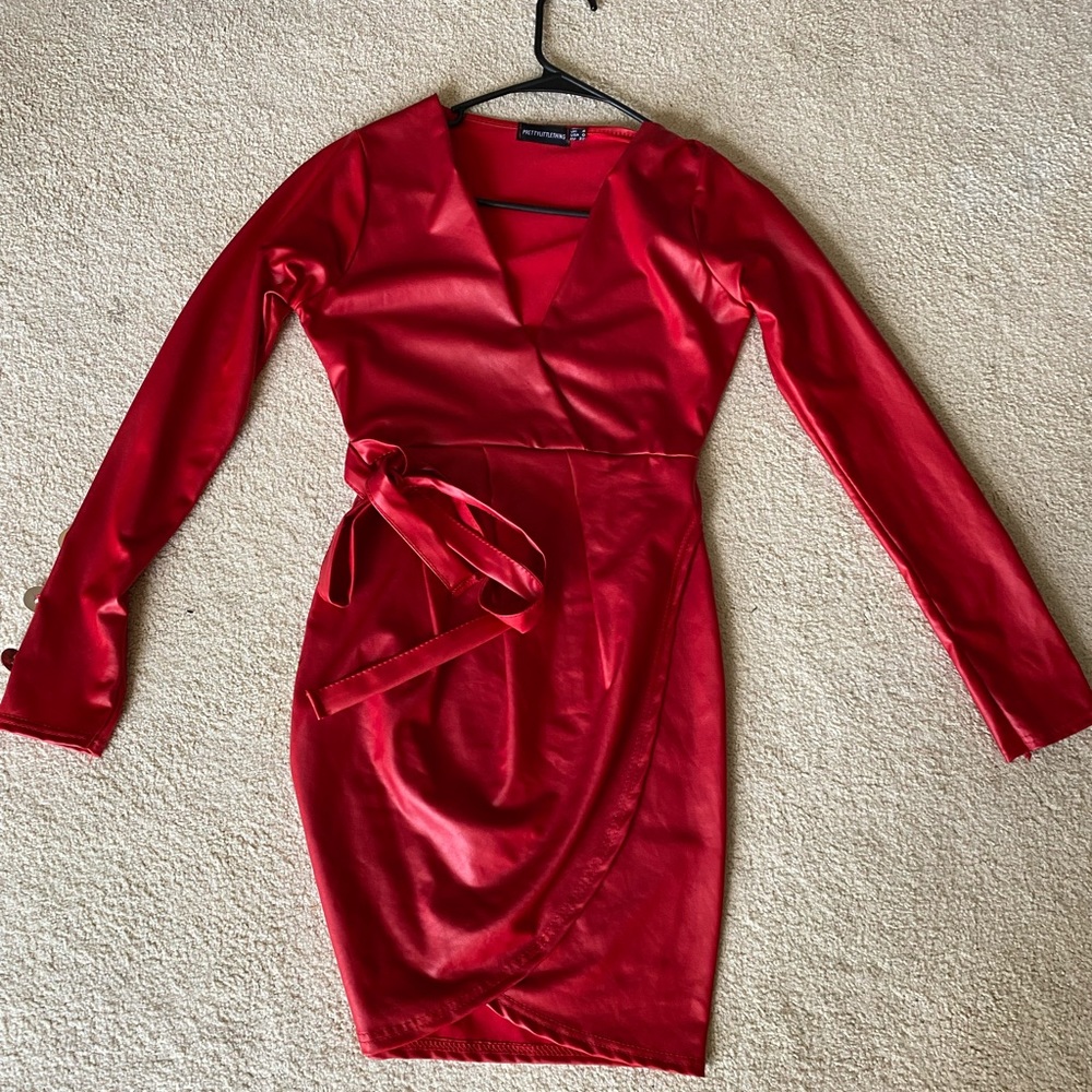 Red Long Sleeve Dress